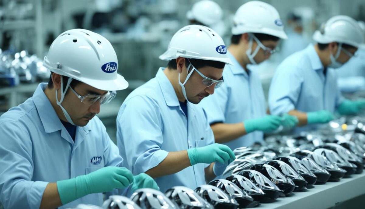 Arai helmet manufacturing